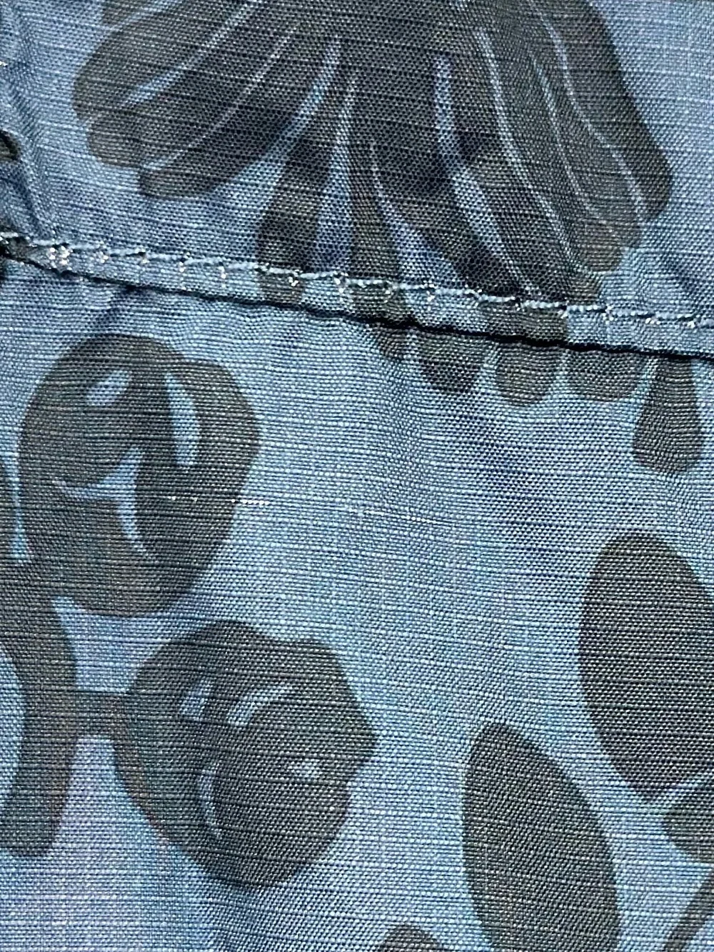 The North Face Men’s Floral Print Hooded Windbreaker Jacket Blue Full Zip Size M